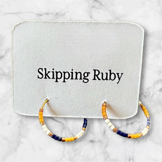 Small Beaded Hoop Earrings