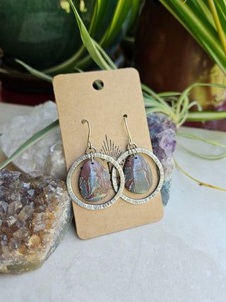 Jasper Hoop Earrings