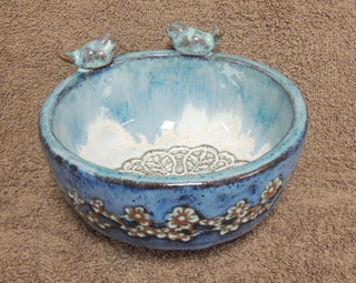 RND bowl w/ 2 birds  745