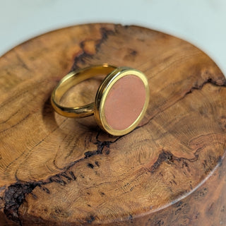 Rust Modern Clay Ring