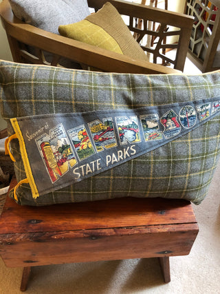 Dahlia Cottage, Minnesota State Parks PENNANT pillow