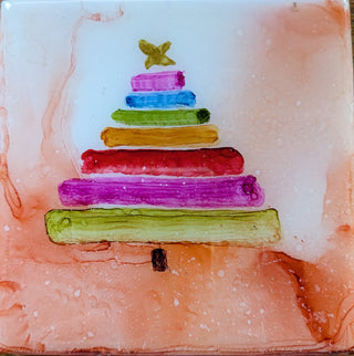 Dec 4 - Alcohol Ink Tile & Ornament Painting Class