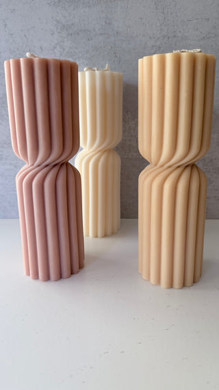 Small Ribbed Candle