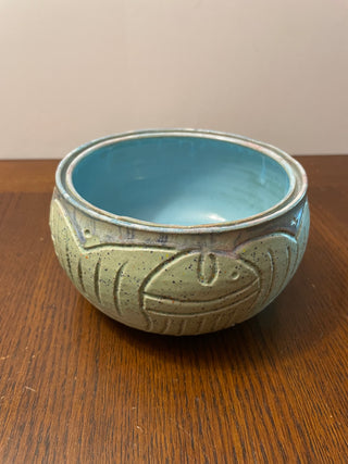 Mint Speckled Fish Bowl