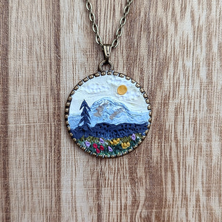 Mount Rainier National Park Clay Necklace