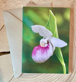 Lady’s Slipper Flower Photo Card