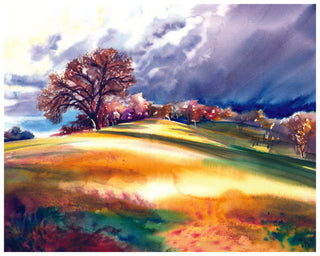 Autumn Landscape Watercolor Print