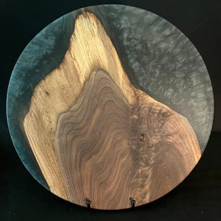 Lazy Susan Walnut//Blue