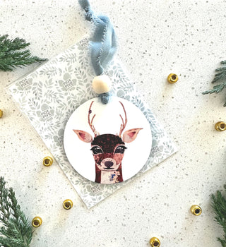 Buck Printed Nature Animal Ornament