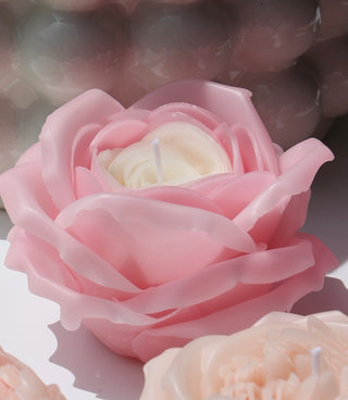 Rosy Rose Flower Candle