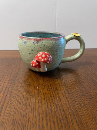Mint Speckled Mushroom Mug