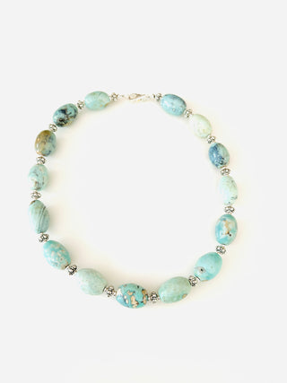 Terra Agate Blue with Silver Accents