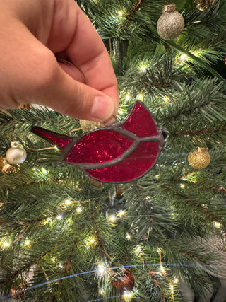 Stained Glass Ornament - Cardinal