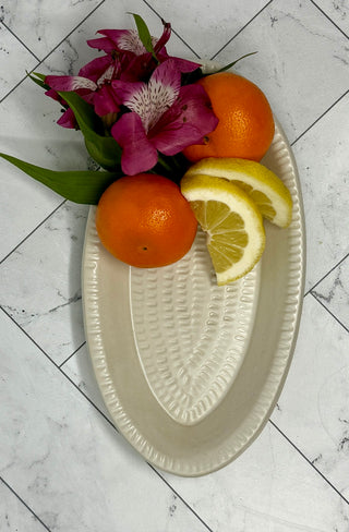 Stoneware Carved Trays