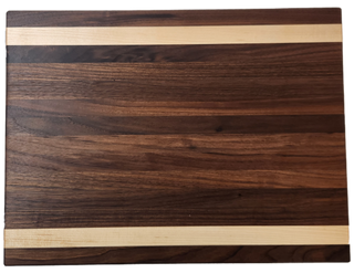 Basic Kitchen Cutting Board Walnut w/ Maple Stripe