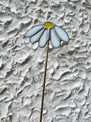 Stained Glass Flower Stake - Daisy