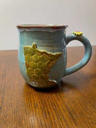 Blue Mug with Green MN