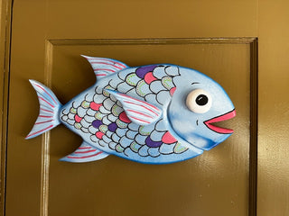 Folk Art Rainbow Fish Wall Hanging