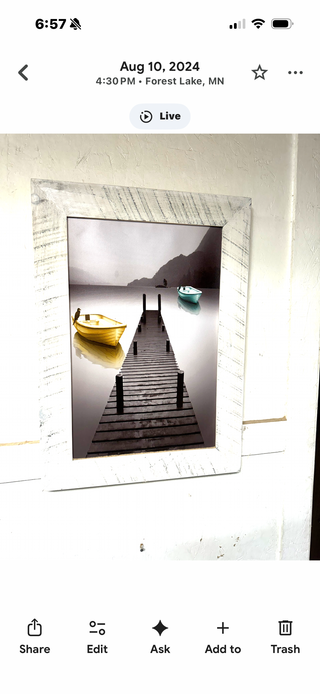 Dock and boat print