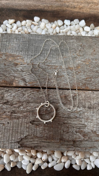 Sterling Silver Ring and Granule Necklace
