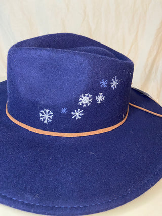 Snowflakes Blue Hat