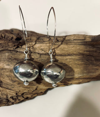 Silver Sphere Earrings