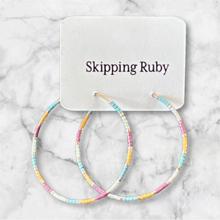 Beaded Hoops Large