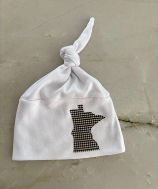 Black Gingham MN infant hat
