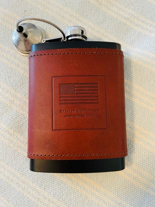 Flask With Leather Holder