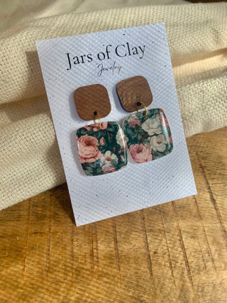 Floral with Wood Top