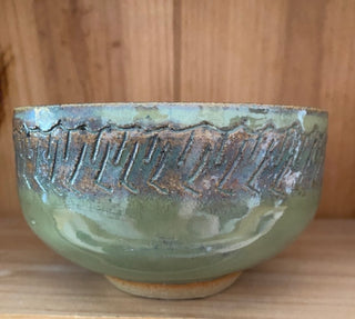 Jade glazed Japanese style bowl