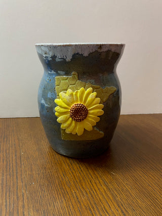 Blue MN Sunflower Vase