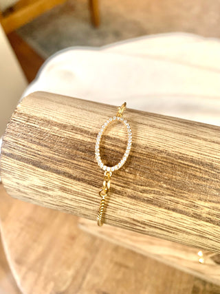 Cubic Zirconia Oval Bracelet