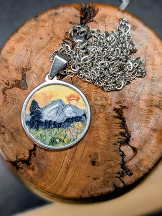 Mount Rainier Clay Necklace