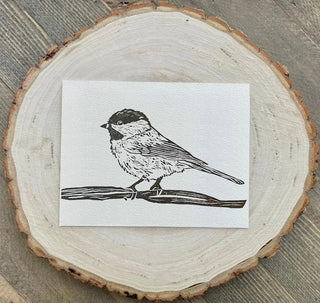 Chickadee Stamped Card