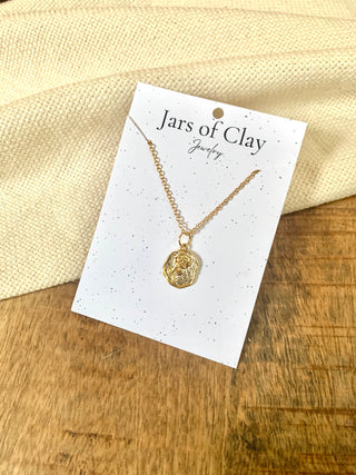 Gold Rose Necklace