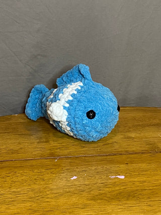 Chubby Fish Plush - Dark Blue/Light Blue