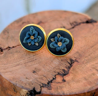 Floral Clay Stud Earrings