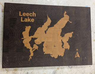 Lake Inlay Ende Grain Cutting Board