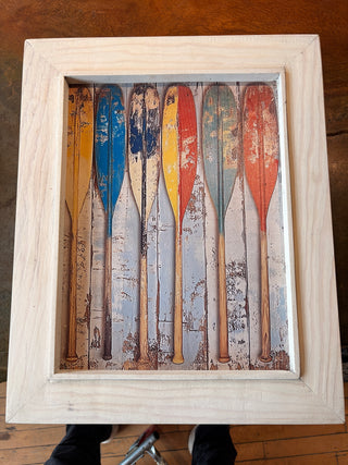Canoe paddle print