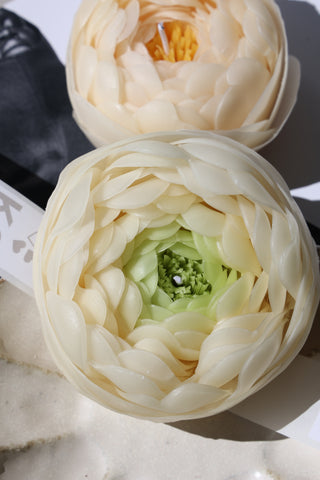 Tranquil Peony Flower Candle