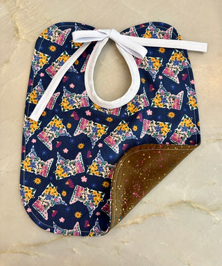 Navy Floral MN Bib
