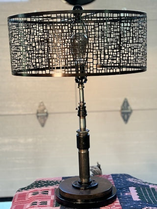 Steampunk Art Lamp with Metal Shade Lamp