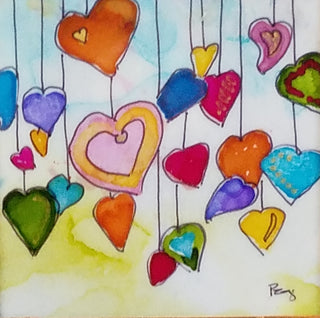 January 25 - Valentine Alcohol Ink Painting