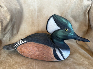 Hand Carved Hooded Merganser