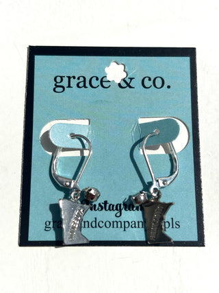 Silver Minnesota Leverback Earrings