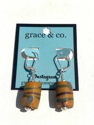 African Trade Bead  earrings