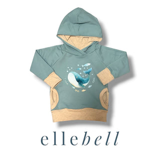 Whale Hoodie 12m-3T