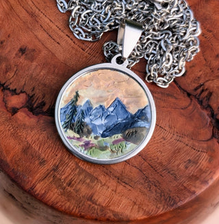 Grand Tetons National Park Clay Necklace