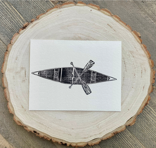 Canoe Stamped Card